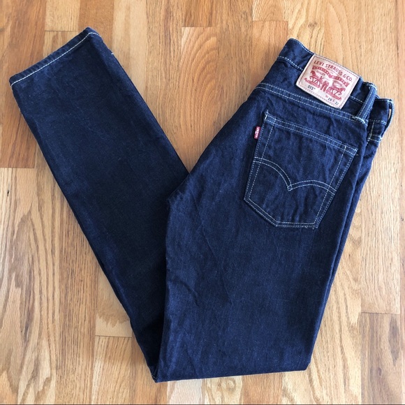 Levi’s 513 Dark Wash Slim Straight Leg Denim Jeans - Picture 2 of 15